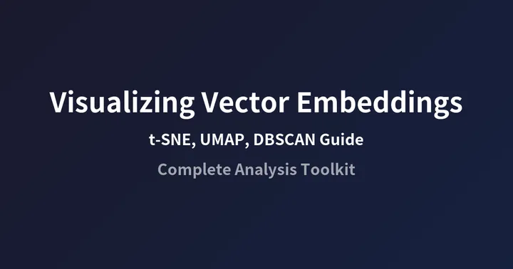 How to Visualize Vector Embeddings: A Complete Guide to t-SNE, UMAP, and DBSCAN