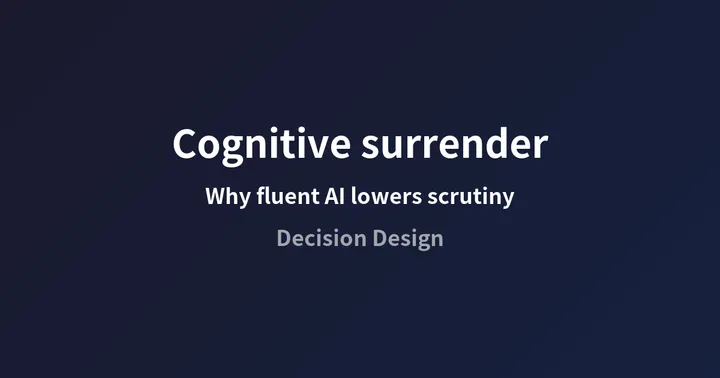 Cognitive Surrender: Why Trusting LLMs Can Reduce Thinking