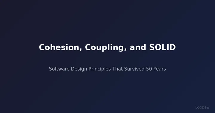 Cohesion, Coupling, and SOLID — Software Design Principles That Survived 50 Years