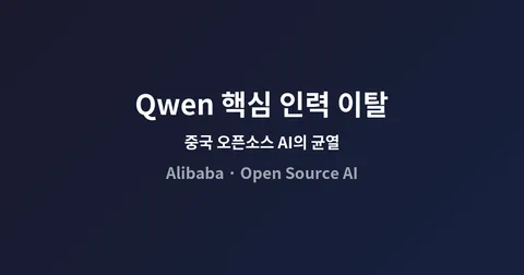Qwen 핵심 인력 대거 이탈 — 중국 최강 오픈소스 AI 팀의 균열
