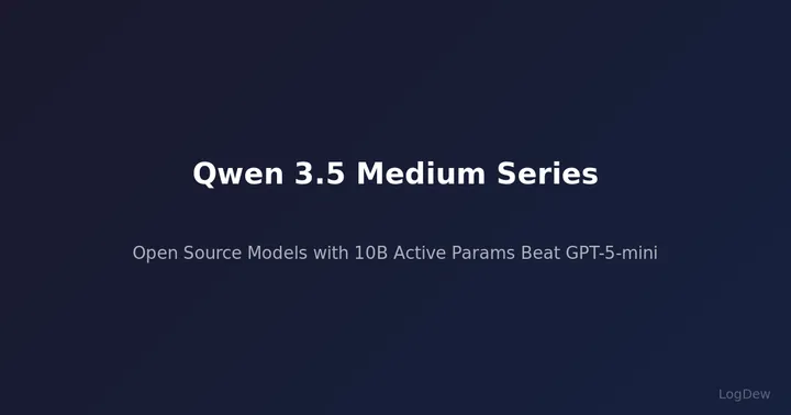 Qwen 3.5 Medium Series: Open Source Models with 10B Active Parameters Beat GPT-5-mini