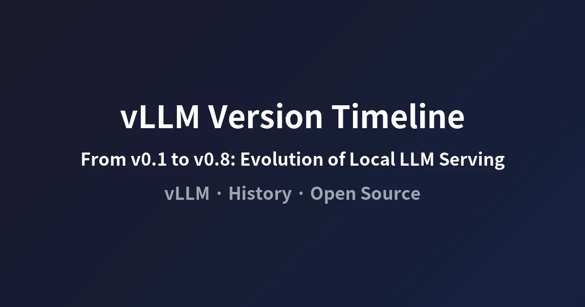 vLLM version timeline